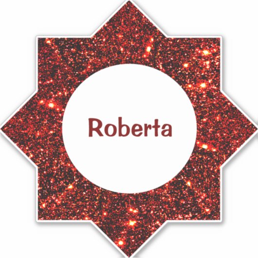 かわいいカスタム星 シール (正面)