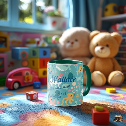 かわいいカスタム水中アドベンチャーマグ子供へ マグカップ