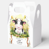かわいいカスタム水彩牛の赤ちゃんシャワー フェイバーボックス (オープン)