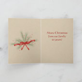 かわいいカスタム犬のクリスマス シーズンカード (内部)