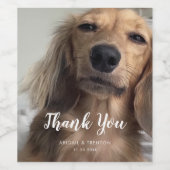 かわいいカスタム犬の写真 ワインラベル (シングルラベル)