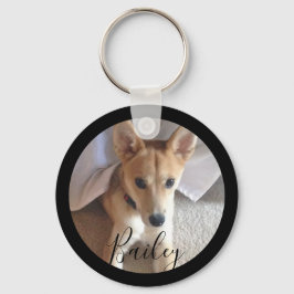 かわいいカスタム犬ペットの写真と名前キーチェーン キーホルダー