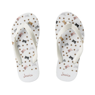 かわいいカスタム猫ビーチサンダル子供へ キッズビーチサンダル