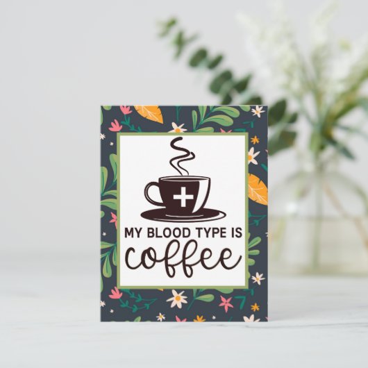 かわいいカスタム私の血液型はコーヒーおもしろい (スタンド正面)