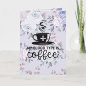 かわいいカスタム私の血液型はコーヒー カード (正面)