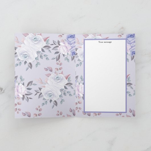 かわいいカスタム私の血液型はコーヒー カード (内部)