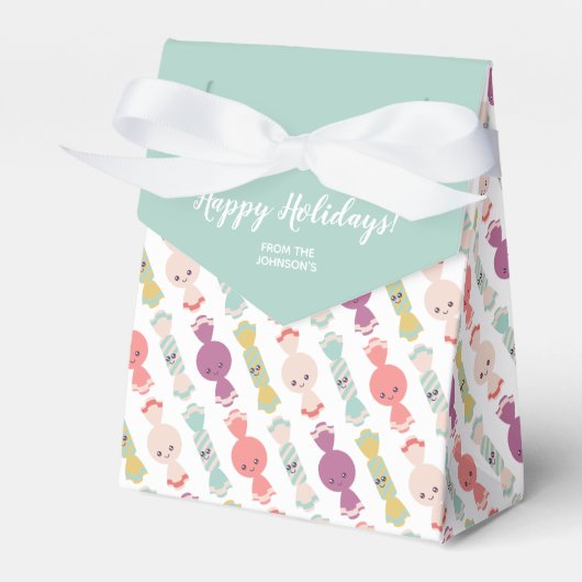 かわいいカスタム笑顔あめ好意ギフトボックス フェイバーボックス (正面サイド)