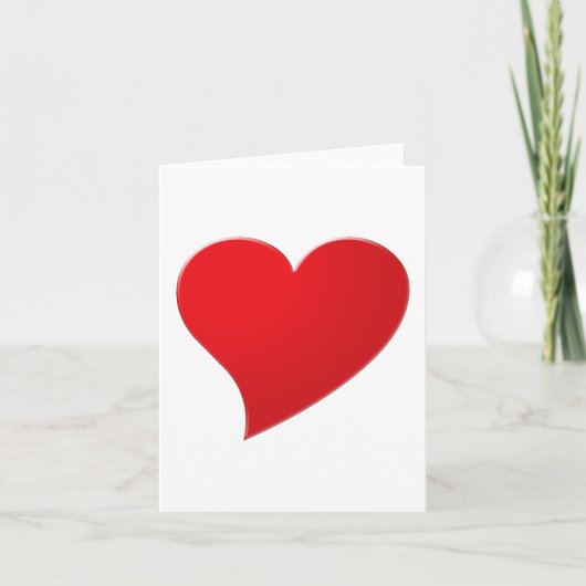 かわいいカスタム赤いハートモダン文字バレンタインデー ノートカード (正面)