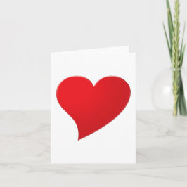 かわいいカスタム赤いハートモダン文字バレンタインデー ノートカード