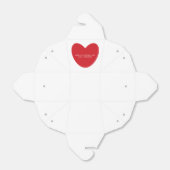 かわいいカスタム赤いハート文字バレンタインデー フェイバーボックス (折り畳みなし)