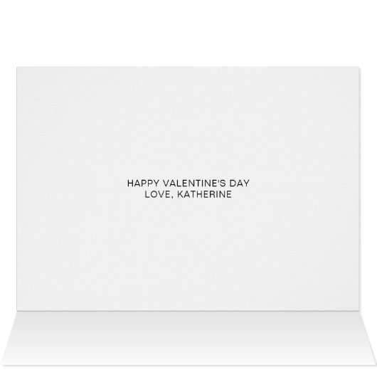 かわいいカスタム赤いハート文字写真バレンタインデー (内部横(上))