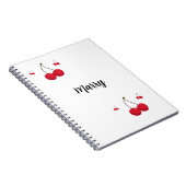 かわいいカスタム赤さくらんぼ ノートブック (右側)