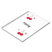 かわいいカスタム赤さくらんぼ ノートブック (左側)