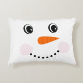 かわいいカスタム雪だるま アクセントクッション (正面)