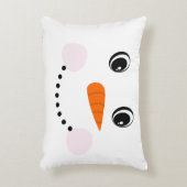 かわいいカスタム雪だるま アクセントクッション (正面(垂直))