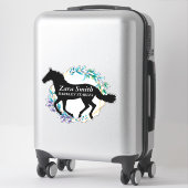 かわいいカスタム馬の名前 シール (スーツケース)