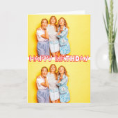 かわいいカスタム2枚テンプレート誕生日カード カード (正面)