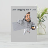 かわいいカスタム3Dユニバースキュート宇宙飛行士カード シーズンカード (スタンド正面)