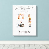 かわいいカスタム ファミリー フォト キャンバスプリント (インサイチュ (ウッドフロア))