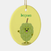 かわいいカスタードアップルチェリモーヤ漫画 セラミックオーナメント (右)