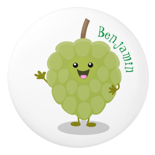 かわいいカスタードアップルチェリモーヤ漫画 セラミックノブ (正面)