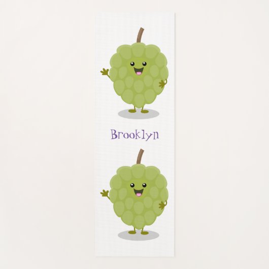 かわいいカスタードアップルチェリモーヤ漫画 ヨガマット (正面)