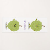 かわいいカスタードアップルチェリモーヤ漫画 ヨガマット (正面(横))