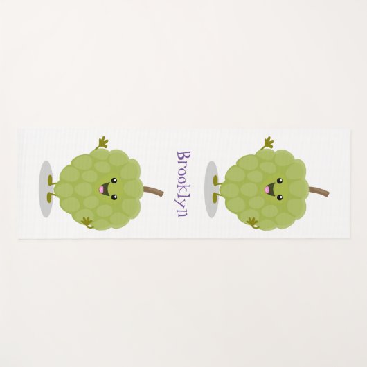 かわいいカスタードアップルチェリモーヤ漫画 ヨガマット (正面(横))