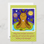 かわいいカタツムリが地球の日を楽しむ | シーズンカード (正面/裏面)