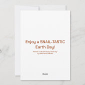 かわいいカタツムリが地球の日を楽しむ | シーズンカード (裏面)