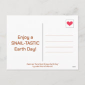かわいいカタツムリが地球の日を楽しむ | シーズンポストカード (裏面)