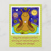 かわいいカタツムリが地球の日を楽しむ | シーズンポストカード (正面)