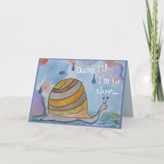 かわいいカタツムリごめんなさい誕生日 カード (正面)