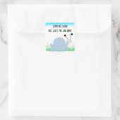 かわいいカタツムリとことわざ スクエアシール (バッグ)