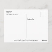 かわいいカタツムリとキノコ | カラーミー ポストカード (裏面)