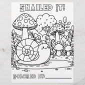 かわいいカタツムリとキノコ | 個人用ページの色 チラシ (正面)