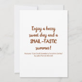 かわいいカタツムリとサマーサンシャインスマイル カード (裏面)