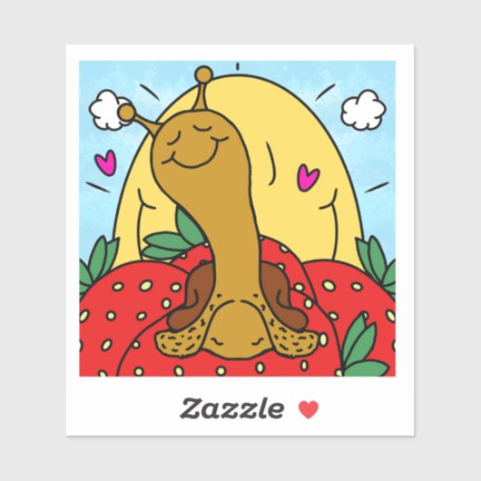 かわいいカタツムリとサマーサンシャインスマイル シール (シート)