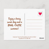 かわいいカタツムリとサマーサンシャインスマイル ポストカード (裏面)