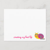 かわいいカタツムリのカード ポストカード (裏面)