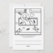 かわいいカタツムリのクリスマスメールの着色 シーズンカード (裏面)