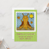 かわいいカタツムリのサンシャインアンドリーフモザイクハッピー秋 カード (正面/裏面インサイチュ)