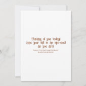 かわいいカタツムリのサンシャインアンドリーフモザイクハッピー秋 カード (裏面)