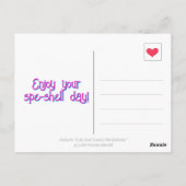 かわいいカタツムリのスイートリトル誕生日ポストカード ポストカード (裏面)