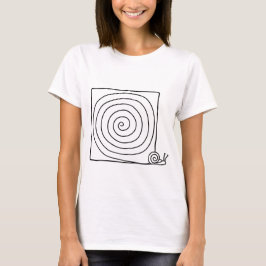 かわいいカタツムリのスパイラル極簡ドゥードル Tシャツ