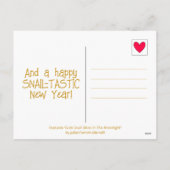 かわいいカタツムリのディスコボール新年おめでとう シーズンポストカード (裏面)