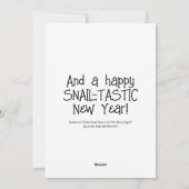 かわいいカタツムリのディスコボール ハッピー・ニュー・イヤー ぬりえ シーズンカード (裏面)