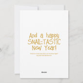 かわいいカタツムリのディスコボール ハッピー・ニュー・イヤー シーズンカード (裏面)