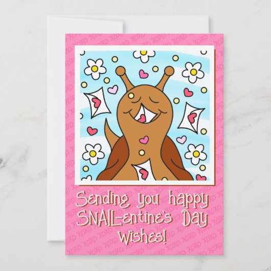 かわいいカタツムリのバレンタイン | シーズンカード (正面)