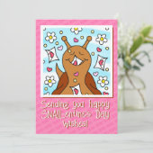 かわいいカタツムリのバレンタイン | シーズンカード (スタンド正面)